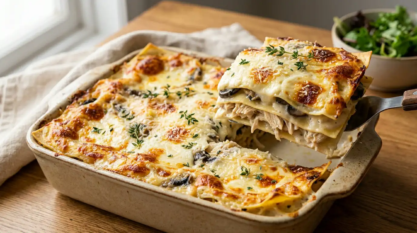 Mary Berry Chicken and Mushroom Lasagne Recipe 1 Mary Berry Chicken and Mushroom Lasagne Recipe