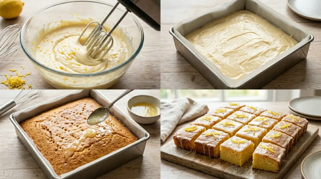 How to Make Mary Berry Lemon Drizzle Tray Bake Recipe