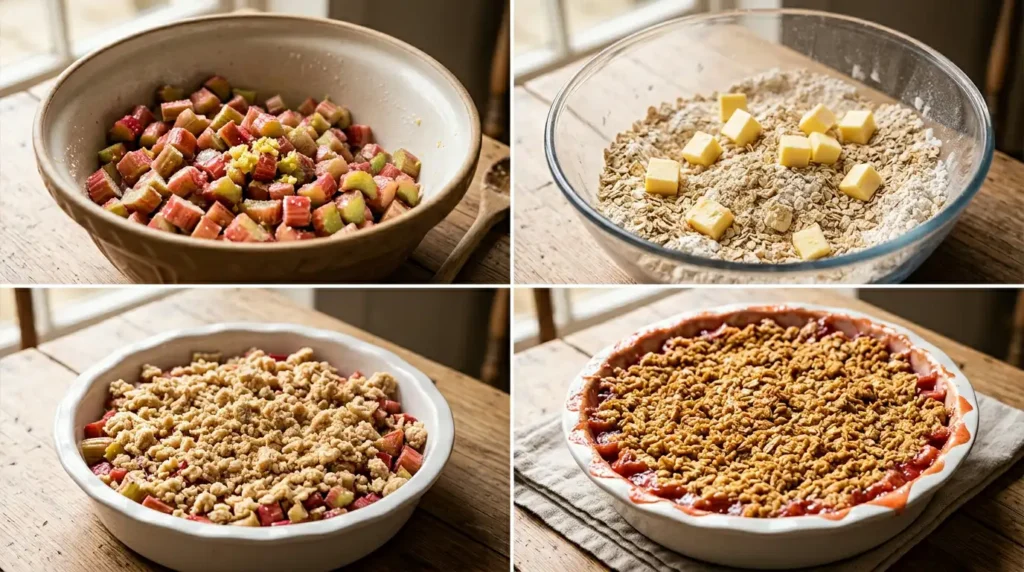 How to Make Mary Berry Rhubarb And Ginger Crumble