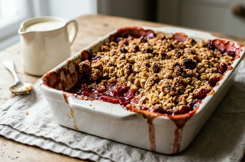 Mary Berry Rhubarb and Ginger Crumble Recipe