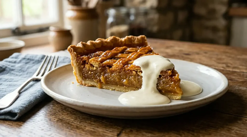 Treacle Tart served with cream
