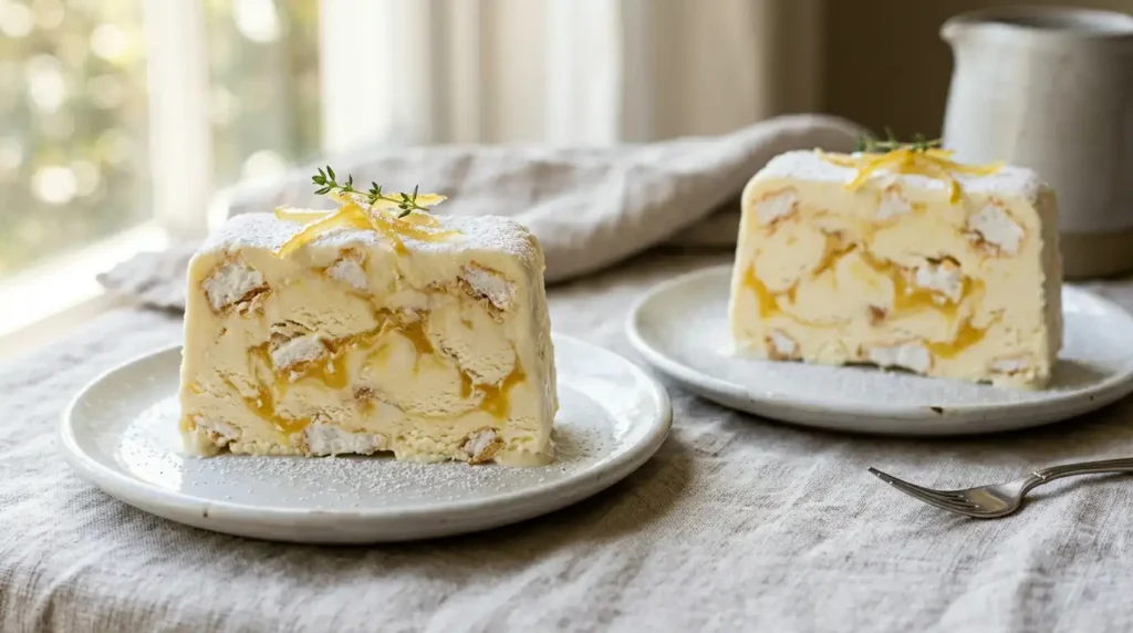 Lemon Meringue Ice Cream Slicess